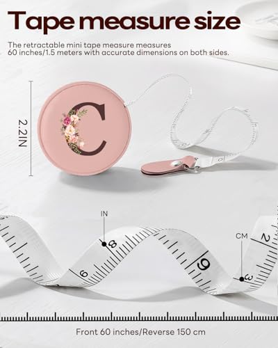 Maicican Retractable Tape Measure, Pink Leather Sewing Measuring Tape, C - color: Tape Measure-Pink C