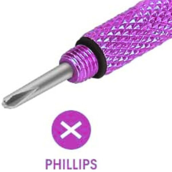 UNEAK - Eyeglass Screwdriver Repair Kit Purple Precision 3 in 1 Mini Screwdrivers Set Keychain Glasses, Sunglasses, Sunglass, Watch, Electronics, Eyeglasses, Flat Head, Phillips, Hex - color: Purple