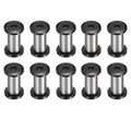 HARFINGTON 10pcs Knife Handle Screws 6 x 14mm M4 Torx Sink Head Stainless Steel Pocket Knife Pivot Pin Folding Knives Bolts Fasteners for Blade Fixing, Black/Silver - size: 6 x 14mm