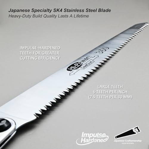 TONMA 14" Professional Folding Hand Saw Made in Korea, Large Teeth, TDE-637 - size: 14 inches (360mm)