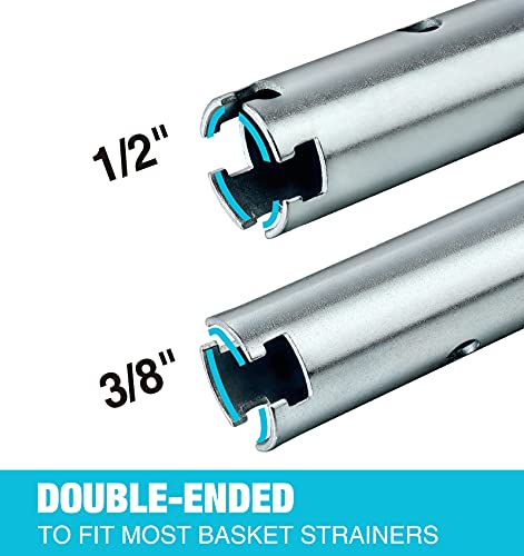 DURATECH Basket Strainer Wrench, 1/2" & 3/8 " - size: Sink Strainer Double End Wrench