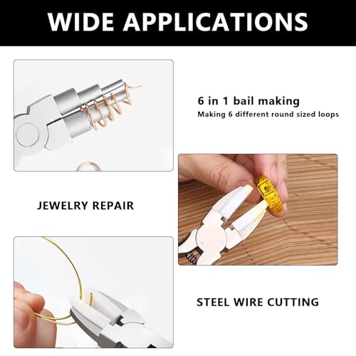 2 Pieces 6 in 1 Jewelry Pliers Jewelry Making Tool, Looper Pliers - style: 2pcs - 6 In 1 Wire Looping Pliers