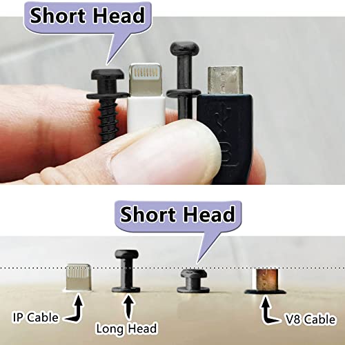 50 Pcs 2 Size Bear Claw Double Headed Hangers Screws Nails for Wall Hanging - size: Black Zinc mix