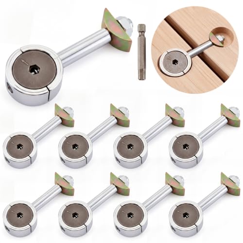 Shimeyao 8 Pcs Countertop Connector Bolts, Miter Bolt Kit with Hex Wrench