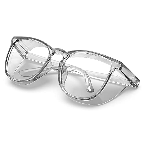 MORK&SUKY Safety Glasses, Stylish Goggles With No Fog Lense, Alternatives To Regular Protective Eyewear For Lab and Nursing. - color: Gray