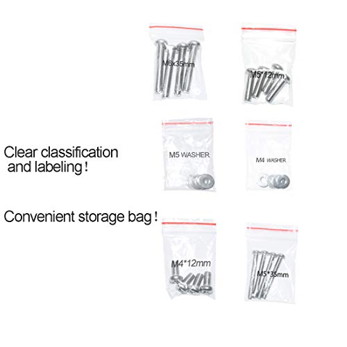Universal TV Mounting Hardware，Stainless Steel304 TV Mount Screw, Pack Contains M4, M5, M6, TV Screws Washers and Spacers - Works with VESA Wall TV Mount or Monitor Mounting