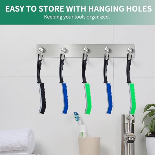 6-Pack Hard Bristle Crevice Cleaning Brush, Best Tool for Cleaning Grout, Gaps, and Sink, Home Cleaning Essentials, Crevice Cleaning Tool for Kitchen and Household Use