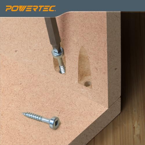 POWERTEC Pocket Hole Jig Kit, Pocket Screw Jig, Woodworking Jigs with Adjustable Depth Drill Guides, 3/8" Drill Bit, Stop Collar, Dust Collector Adapter for Twin Pocket Holes, Wood Joint Tool - 71643