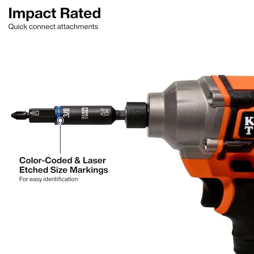 Klein Tools 32500HD Multi-Bit Screwdriver/Nut Driver, Impact Rated 11-in-1 Tool with Phillips, Slotted, Square and Torx Tips