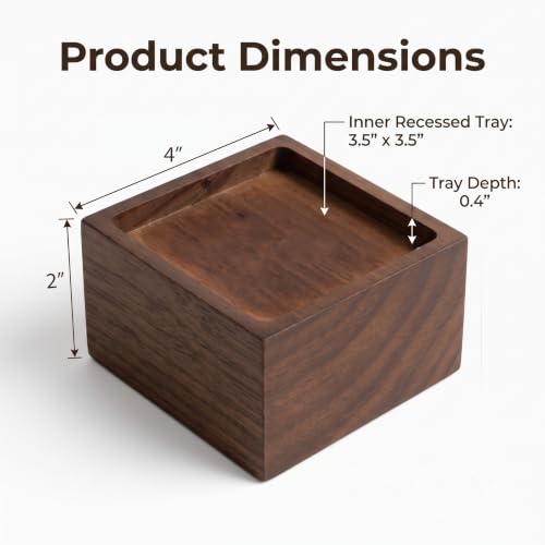 Lufia 2 Inch Solid Pine Wood Furniture Risers Set of 4,Heavy Duty Silicone Non Slip Lift Blocks for Bed Sofa Desk Cabinet - color: Dark Brown - 4-pack, size: 2 Inch