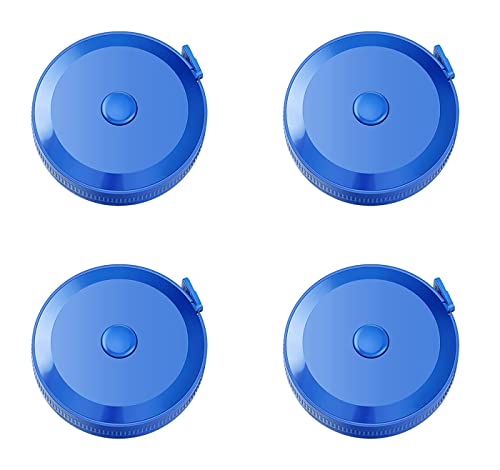 Tape Measure, 4 Pack Soft Retractable Measuring Tape 60-Inch/150cm Double-Scale Metric Tape Measure,for Body Measuring Sewing Tailor Cloth Knitting Home Craft Measurements (Blue) - color: 4 Pack (blue)