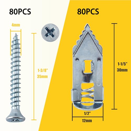 JEGONFRI 160PCS Self-Drilling Drywall Anchors Kit, Heavy Duty Up to 80lbs