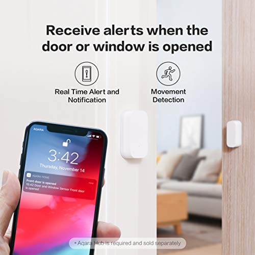 Aqara Zigbee Door and Window Sensor 1 Pack, Wireless Mini Contact Sensor - style: 1 pack