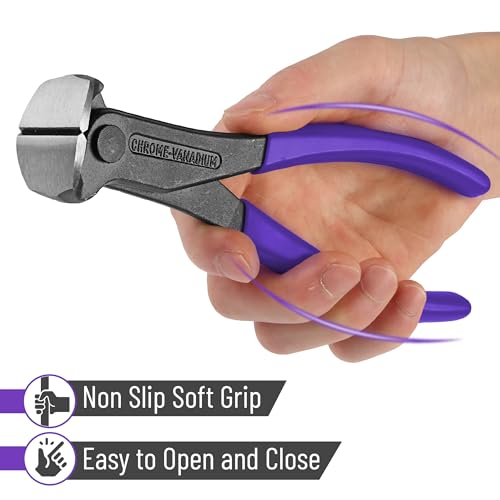 Bates- Nail Puller, 7 Inch, Royal Purple, Nail Remover Tool, Cutting Pliers, Carpenter Tools, Staple Puller, End Cutting Pliers - color: Royal Purple, size: 7", 1 Pack