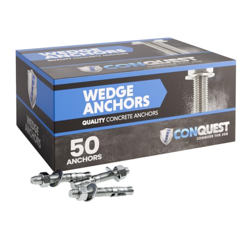 Conquest 304 Stainless Steel Wedge Anchors for Concrete 3/8” x 3” - size: 3/8" x 3"