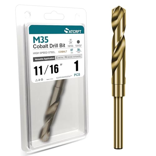 11/16 Inch Cobalt Drill Bit, M35 HSS Twist Drill Bit, 135° Split Point - size: 11/16 Inch