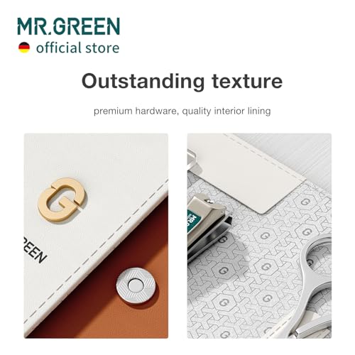 MR.GREEN Colorful Manicure Set Practical Pedicure Kits Nail Clippers Personal Care Tools Facial Hair Scissors with Fashion Case (Mr-6683 Orange) - color: Mr-6683 Orange