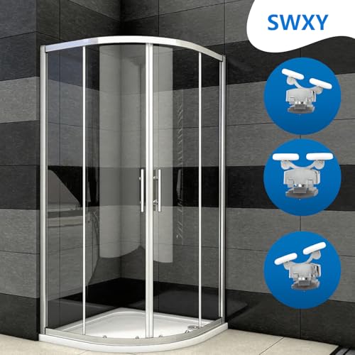 8 Pcs Shower Door Roller 23mm Aluminum Alloy Shower Door Rollers Replacement with Anti Collision Block and Screws for 4-6mm Glass Door