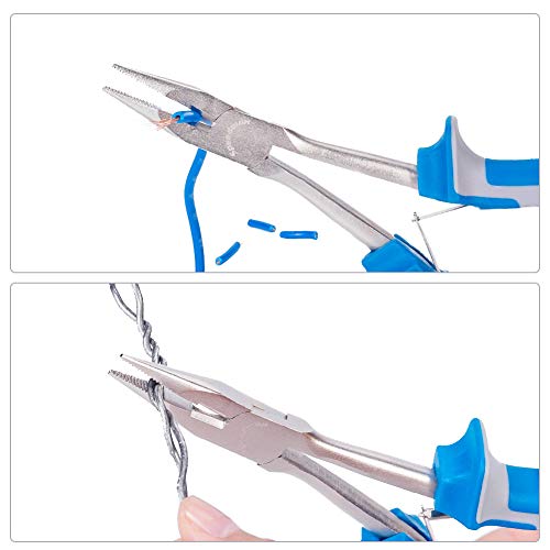 SPEEDWOX Long Reach Long Nose Pliers 6 Inches Mini Wire Cutter Side Cutting Slim Precision Fine Pliers for Hard to Reach Narrow Spaces Serrated Jaws High Leverage Reduce Efforts Non-slip Handles - style: Long Nose Pliers