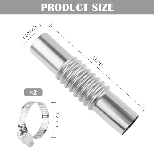 Universal Car Accessories Exhaust Connector Kit - Elbow/Straight Pipe Exhaust Flex Pipe for Diesel Air Heater