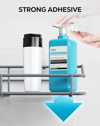 Nieifi Shower Caddy Adhesive, Shower Shelves, Shampoo Holder for Bathroom - color: Grey, size: 2 Pack