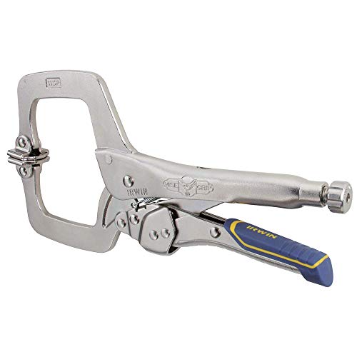 IRWIN VISE-GRIP Welding Pliers, Fast Release, C-Clamp with Swivel Pads, 11-Inch (IRHT82586) - size: 11", style: Pliers w/ Swivel Pads (New)