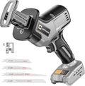 Cerycose Cordless Reciprocating Saw Compatible with DeWalt 20V Battery, Brushless motor, Variable Speed 0-3000 Spm, Tool Free Blade Change, 4 Saw Blades for Wood/Metal/PVC Cuts (Tool Only) - style: One-handed for dewalt battery