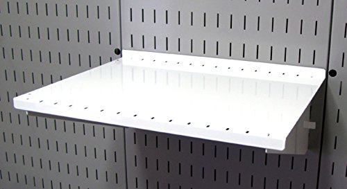 Wall Control Shelf 12in Deep Pegboard Shelf Assembly Pegboard and Slotted Tool Board - White - color: White