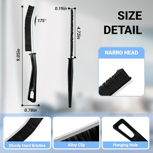 Crevice Cleaning Brush, Multifunctional Gap Hard Bristled Grout Brush Tool | Scrub Small Spaces, Kitchen, Toilet, Bathroom, Corner, Grout, Sink, Window Tracks, Hinges, tile, small cleaning brush(6pcs)