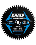 CRALY 5-1/2 Inch 50 Teeth Aluminum and Non-Ferrous Metal Cutting Circular Saw Blade, 10 mm Arbor, Carbide Tipped, Thin Kerf, Black Ice™, for Thin Aluminum, Plastic, Composite(C05550AL-B) - size: 5-1/2", 3/8" arbor, 50T