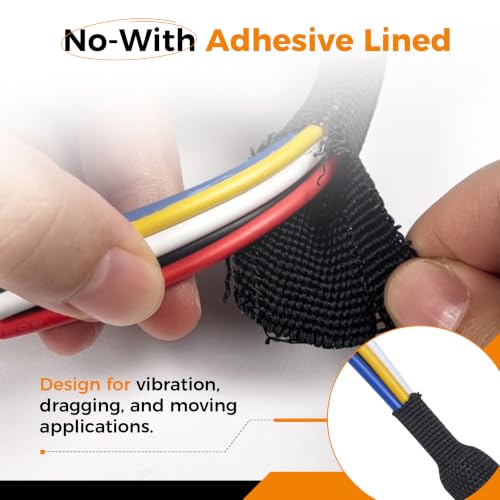 2:1 Ratio Automotive Heat Shrink Braided Sleeving 2''-8ft - size: 2''-8ft