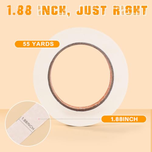 Masking Tape Bulk 5 Packs 1.88 Inch for General Purpose White Beige 55 Yds - size: 1.88 Inch x 55 Yards x 5 Rolls
