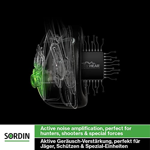 Sordin Supreme PRO X SOR75302-X-G-S - Active Adjustable Ear Muffs - Hearing Protection - Gel Seals - Camo Canvas Headband and Green Cups