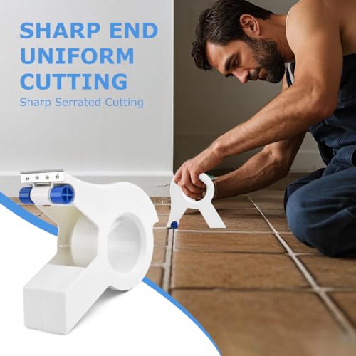 Masking Paint Tape Dispenser, Portable Paint Tape Applicator for Trim, Easy to Grip Rounded Handles and Accurate Tape Application, Saves Time Compact Design for On The Go Usage(White)