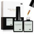 CANNI 2 Pcs No Wipe Gel Top Coat Set- High Gloss Shiny Long Lasting Top Coat Clear Gel Nail Polish Kit, Nail Art Home and Professional Manicure - color: Top x 2