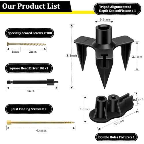 Noisy Floor Repair Kit with 100 Screws and 5 Tools - size: 100 Screws