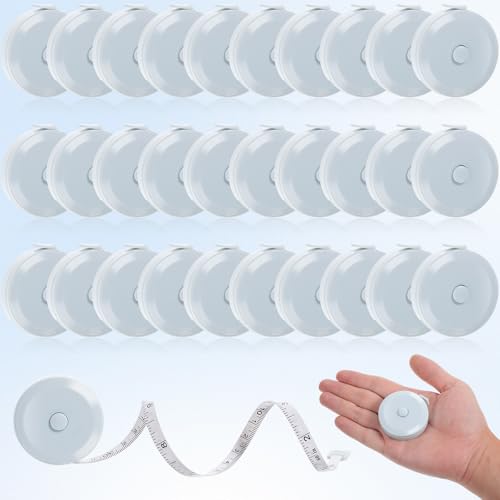 30 Pcs Tape Measure, Measuring Tape for Body 60 Inch, Retractable Tape Measure Fabric Measuring Tape, Retractable Fabric Small Tape Measure for Sewing Tailor Medical Craft Cloth