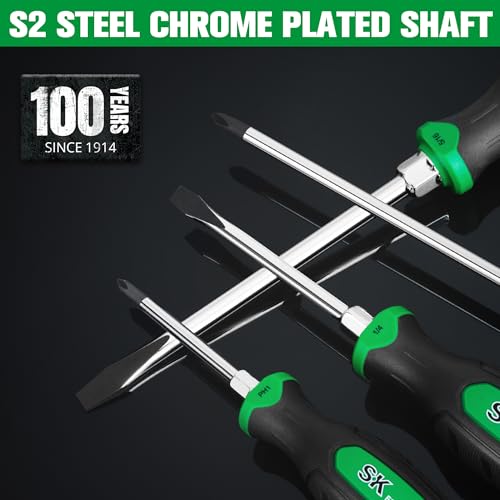 SK 6-Piece Magnetic Screwdriver Set, 3 Slotted & 3 Phillips Screwdrivers - style: Slotted & Phillips