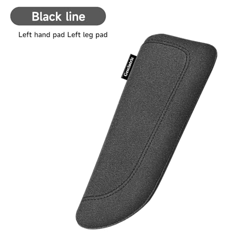 Alcantane Elbow Rest: Memory Foam Support for Car Legs and Knee, Anti-Fatigue - color: black left hand pad