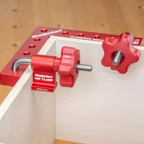 Woodpeckers Clamping Squares Plus, 8 Pack CSP Squares, 6.75 Inch Long Aluminum 90-Degree Corner Clamps for Woodworking, USA Made - style: CSP Squares - 8pk