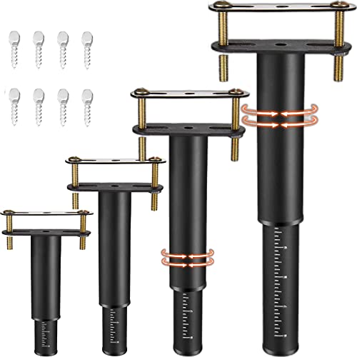 6-10.5in Bed Support Legs for Bed Frame Support,Slat Support 4PC - size: 4pcs (6-10.5 in Adjustable)