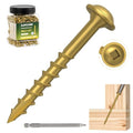 Pocket Hole Screws 1-1/4 Inch, 320Pcs Exterior Pocket Screws #8 X 1-1/4" - color: Gold, size: #8 X 1-1/4"