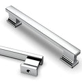 Asidrama 6 Pack 5 Inch(128mm) Polished Chrome Kitchen Cabinet Handles, Cabinet Pulls Kitchen Cabinet Hardware for Cupboard Drawer Pulls - color: Polished Chrome, size: 5" Hole Center, style: 6 Pack