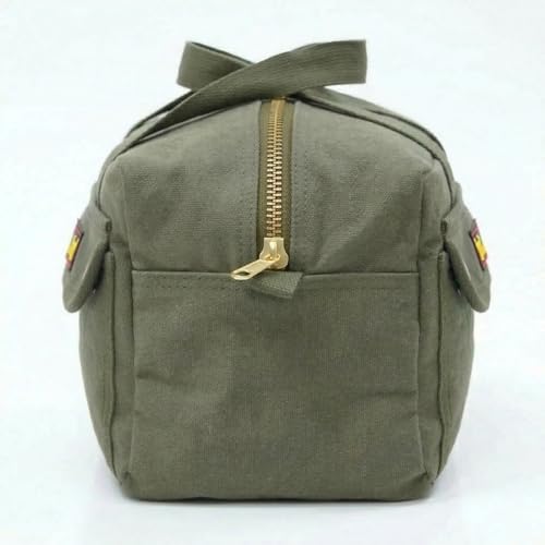 G & F Products Waxed Canvas Military Duffle Bag, 24 Inch, Heavy Duty Travel - color: Olive Green