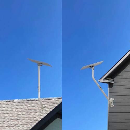 CEKAY J-Pole Mount for Antenna & Weather Station, 1.25 x 33.25 in, White - size: 33.25"