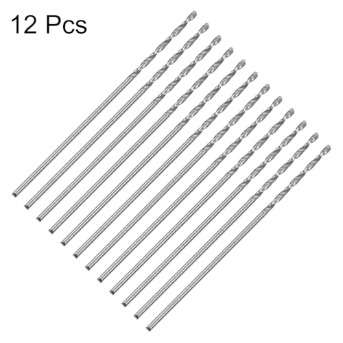 HARFINGTON 12pcs Micro Jobber Twist Drill Bits #61 0.95mm / 0.0374" High Speed Steel HSS Mini Drilling Bit Tool for Stainless Steel Aluminum Wood Plastic - size: 0.95mm
