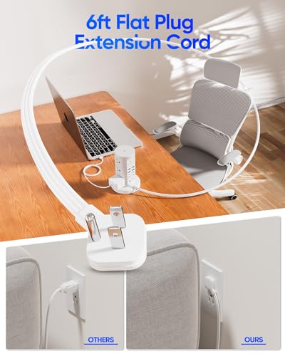 Power Strip Tower, kakyanill Charging Station 9 AC Outlets 8 USB Ports - color: White, size: 24W