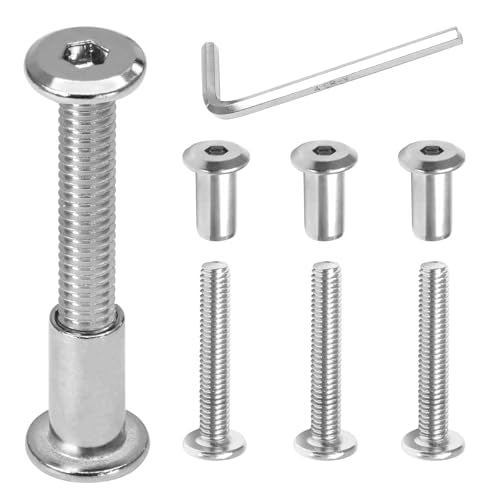 Biaungdo M6x35mm Hex Drive Socket Cap Bolt, Silver, 15 Sets - color: Silver, size: M6x35mm