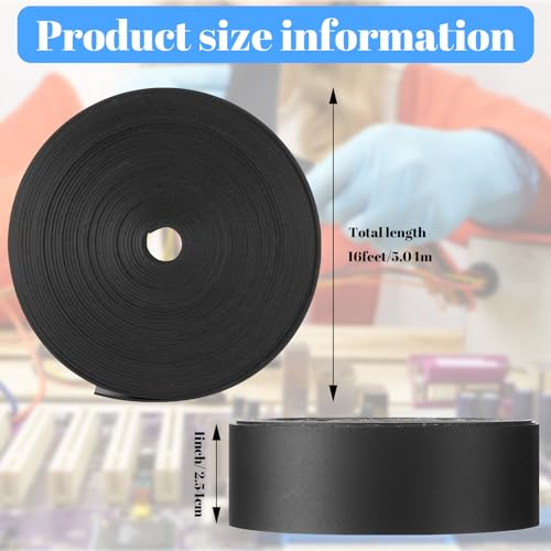 1 Inch Heat Shrink Tape Black Electrical Roll Shrinkable Wrap - size: 1 Inch