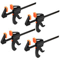 PINGEUI 4 Packs 8 Inches Quick Grip Clamps, Adjustable Wood Clamps, Light Duty Bar Clamps for Woodworking, Furniture Assembling, Manufacturing, 150 lbs Max Clamping Force